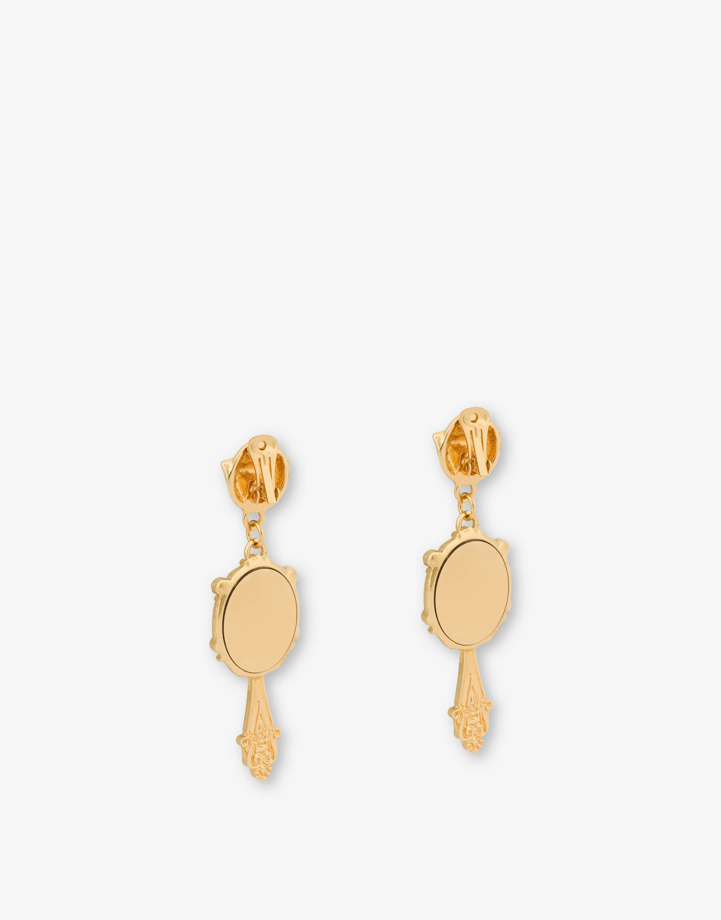 BAROQUE HAND MIRROR PENDANT EARRINGS - 3