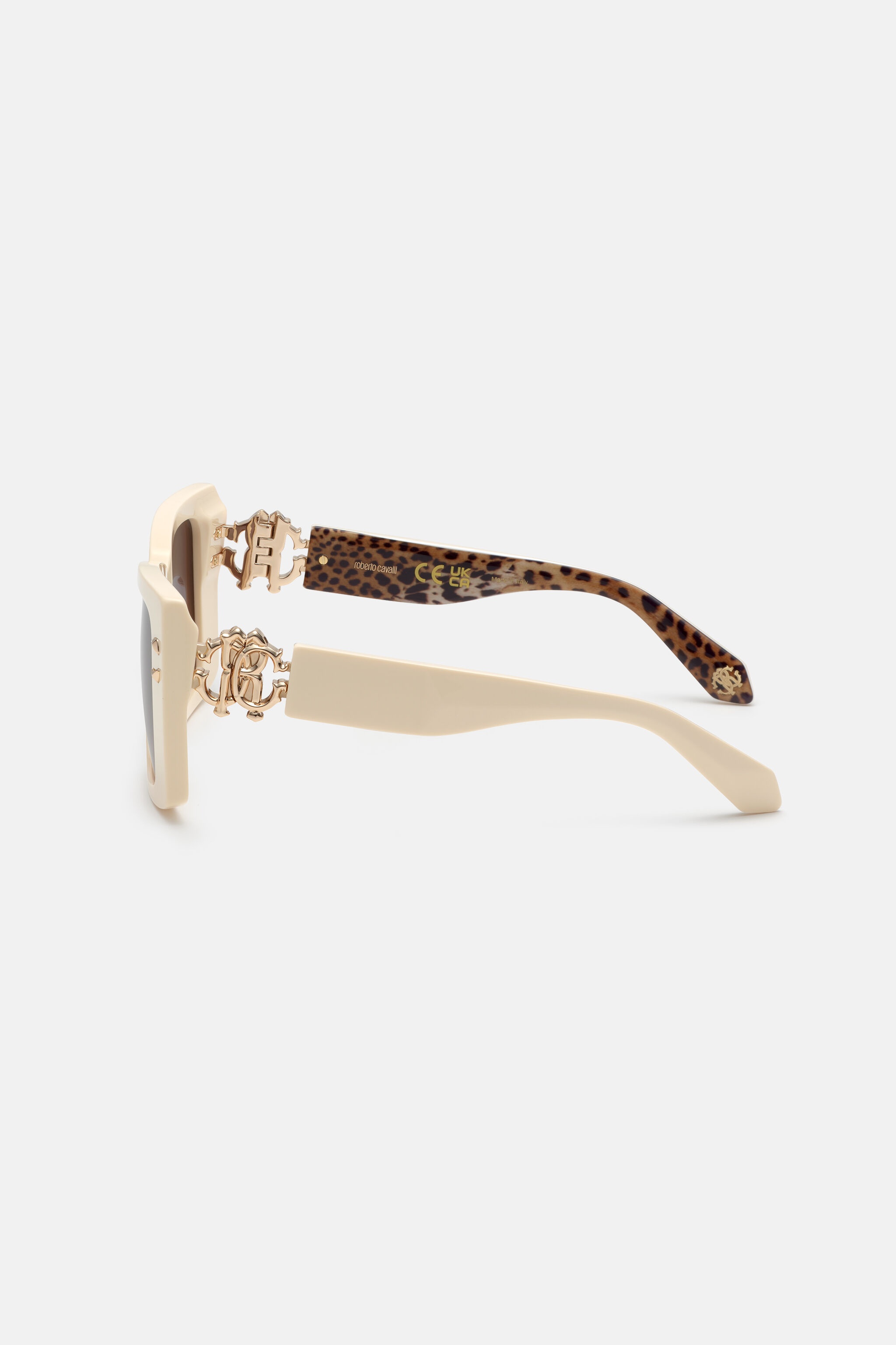 Sunglasses with wide rectangular front and fangs - 4