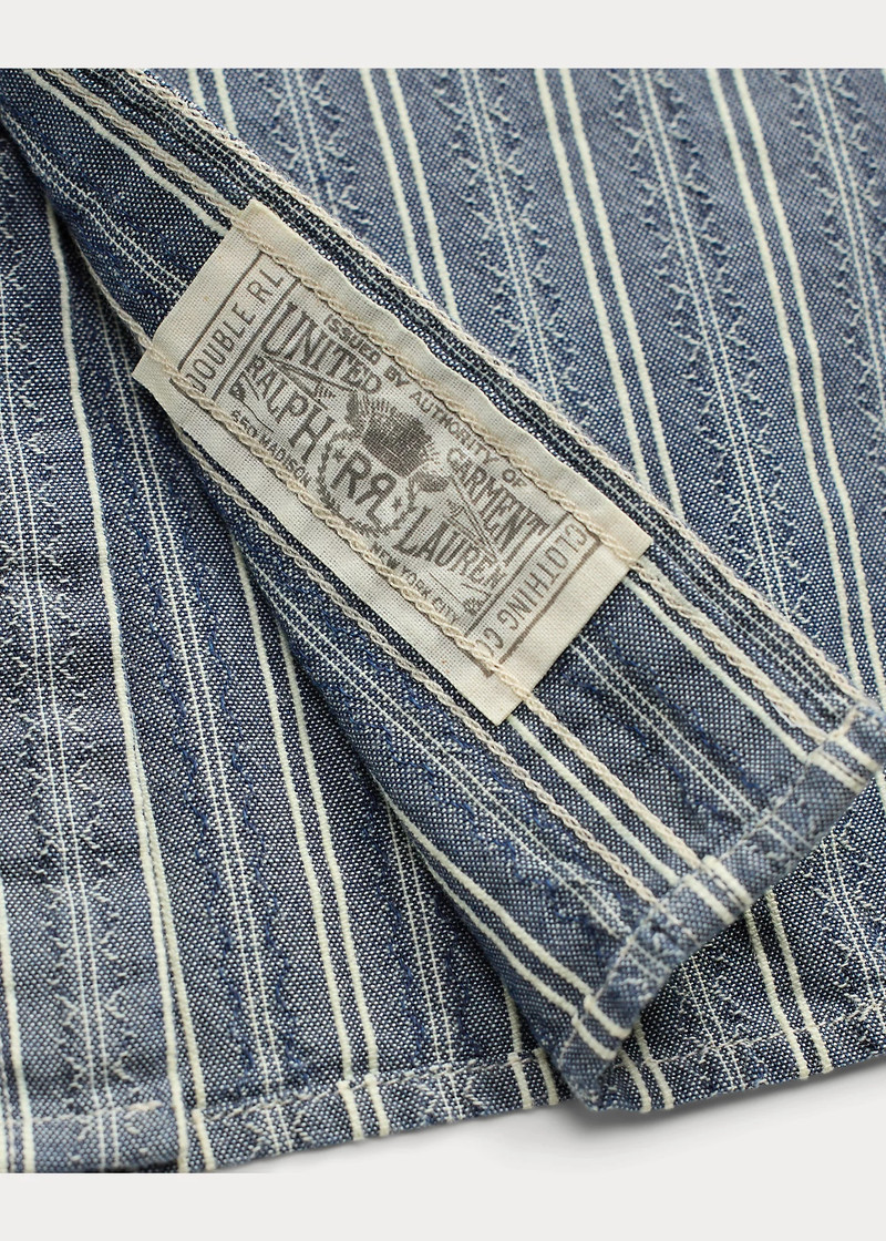 Striped Dobby-Chambray Workshirt 4