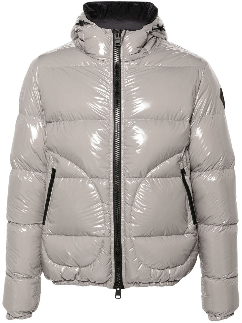 patent hooded puffer jacket - 1