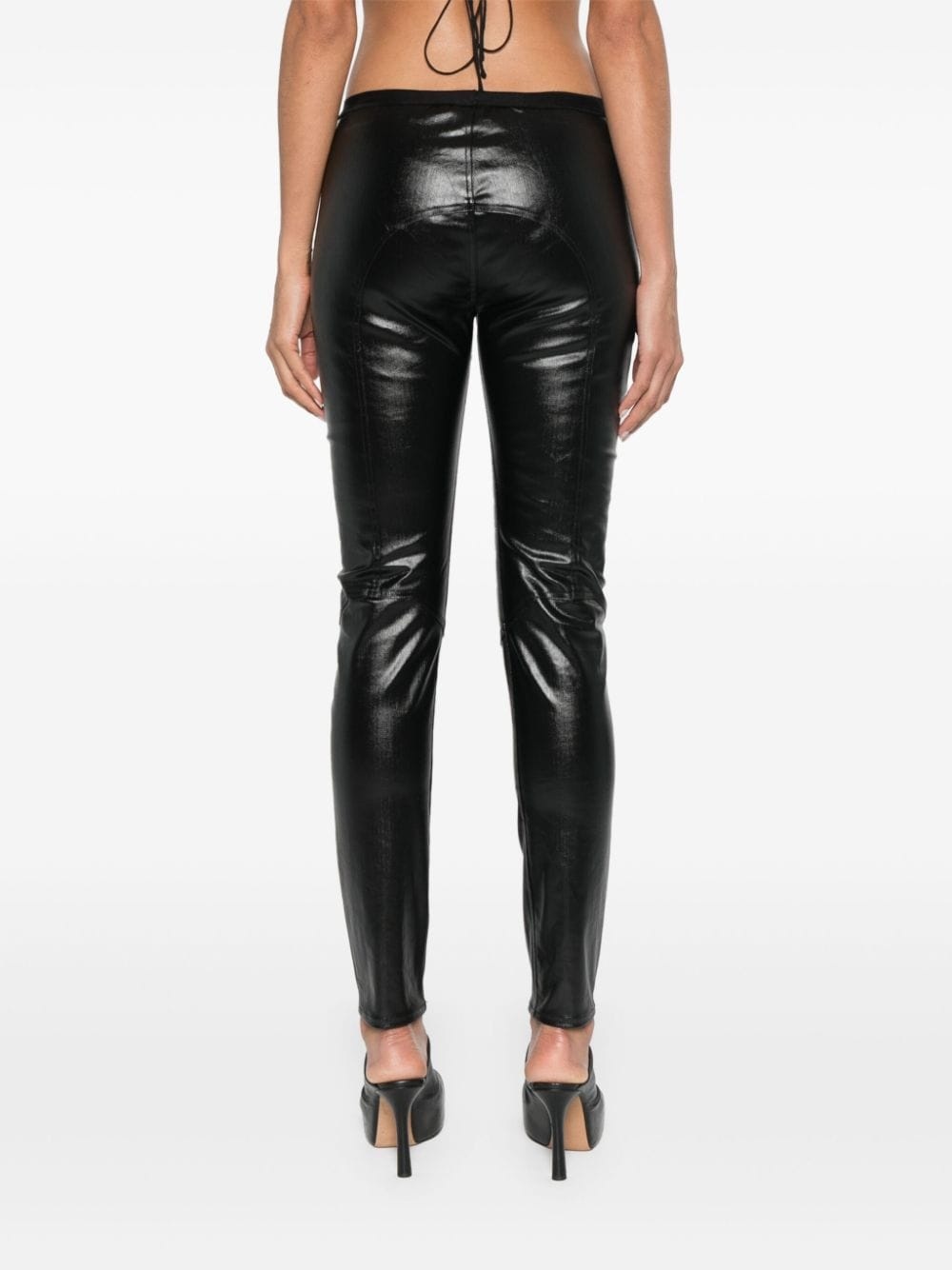 coated-finish leggings - 4