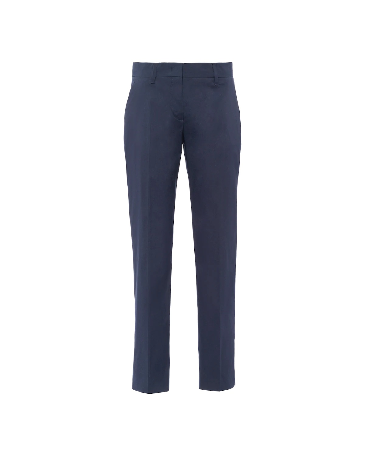 Stretch cotton poplin trousers - 1