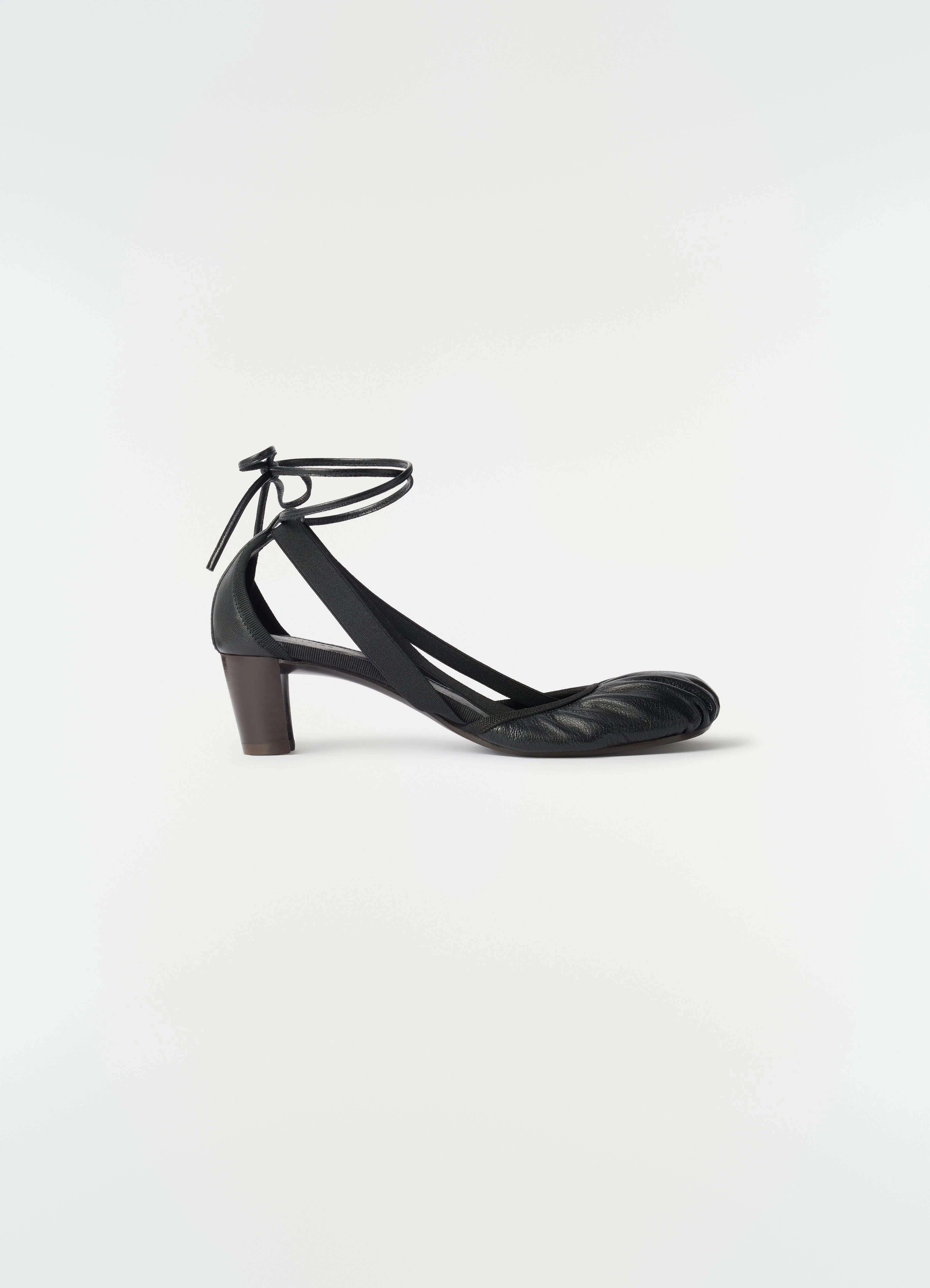 55 MM PEDILLE HEELED BALLERINAS IN GOAT LEATHER - 1