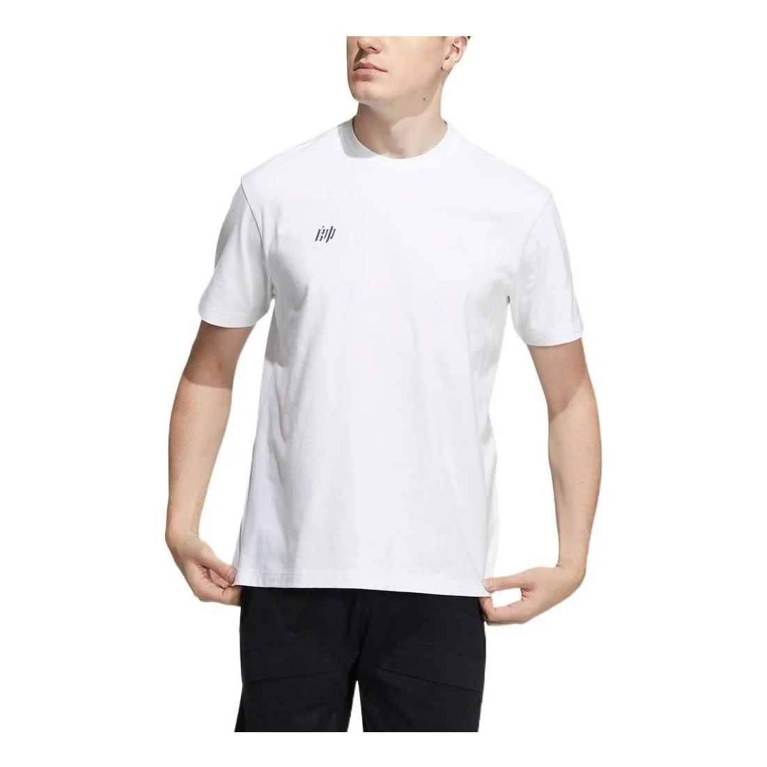 adidas Casual Logo Printing Round Neck Short Sleeve White HI3281 - 1