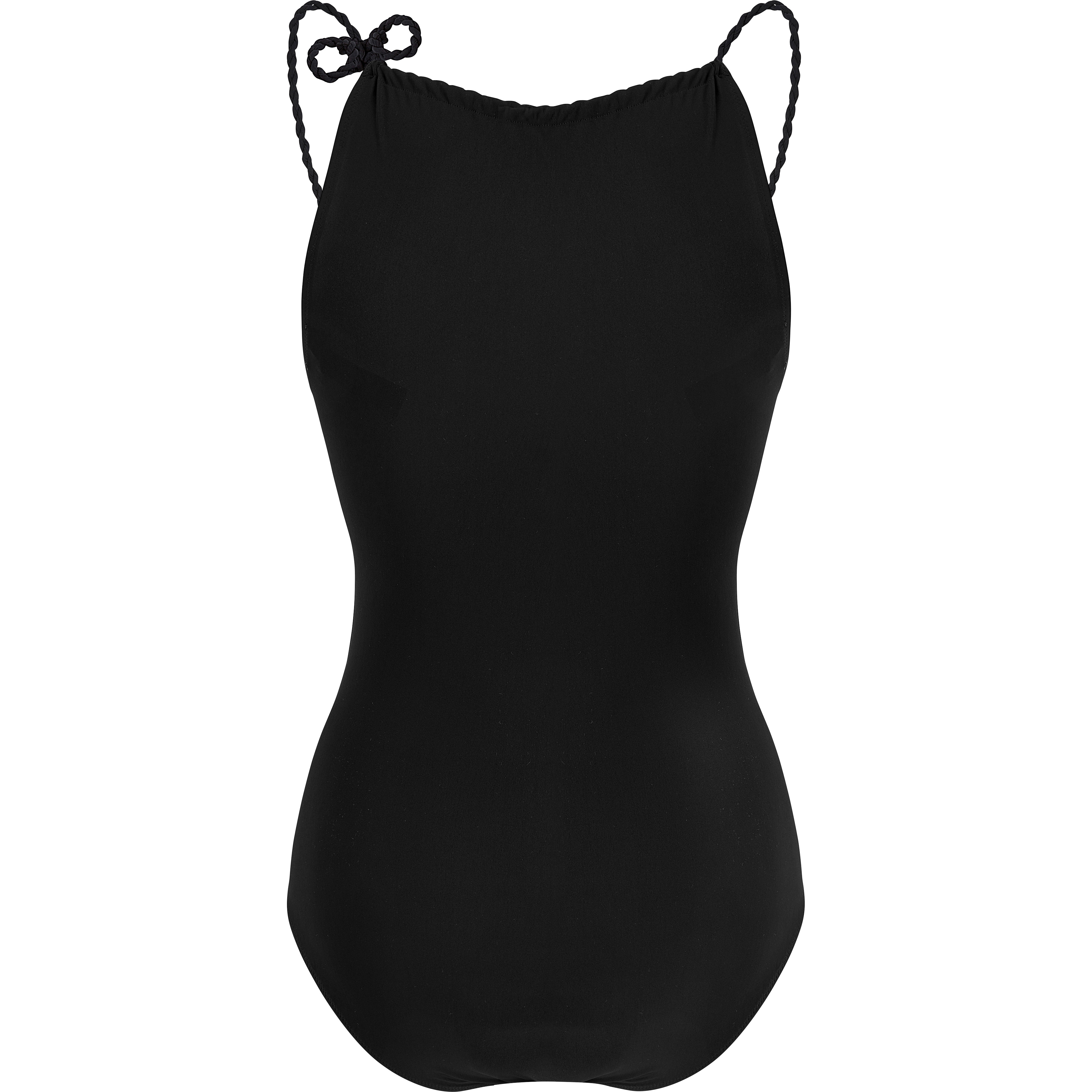 Women Rope High-Neck One-piece Swimsuit Tresses - 2