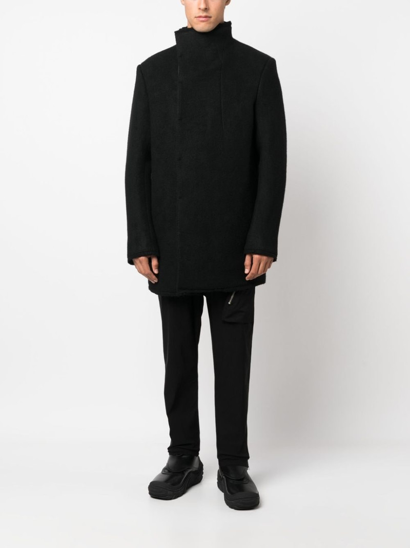 Boris Bidjan Saberi high-neck virgin-wool coat outlook