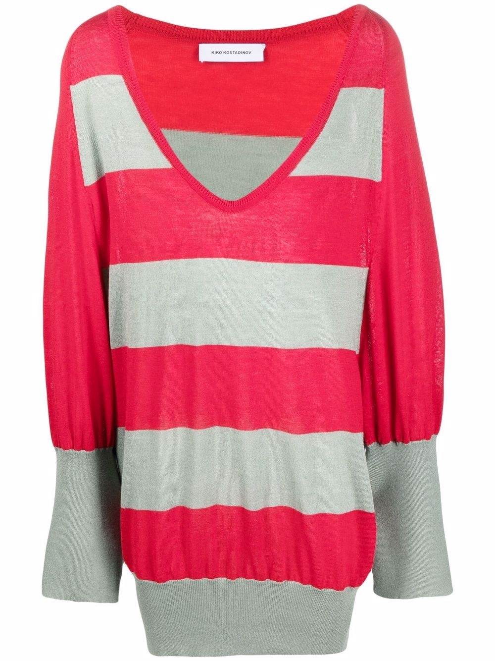 striped relaxed jumper - 1