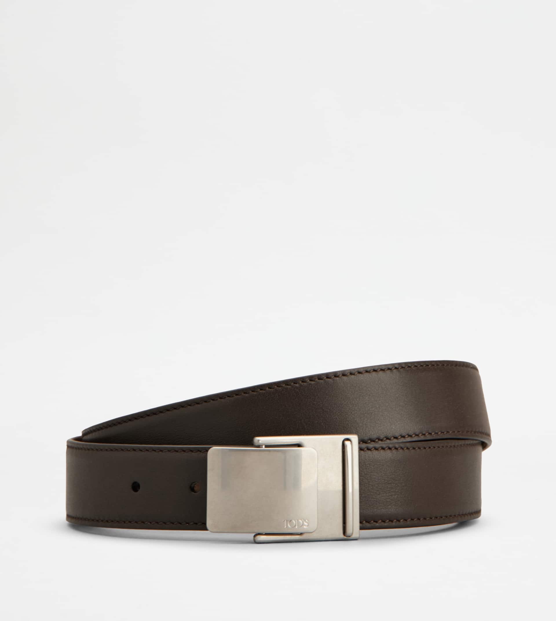 BELT IN LEATHER - BROWN - 1