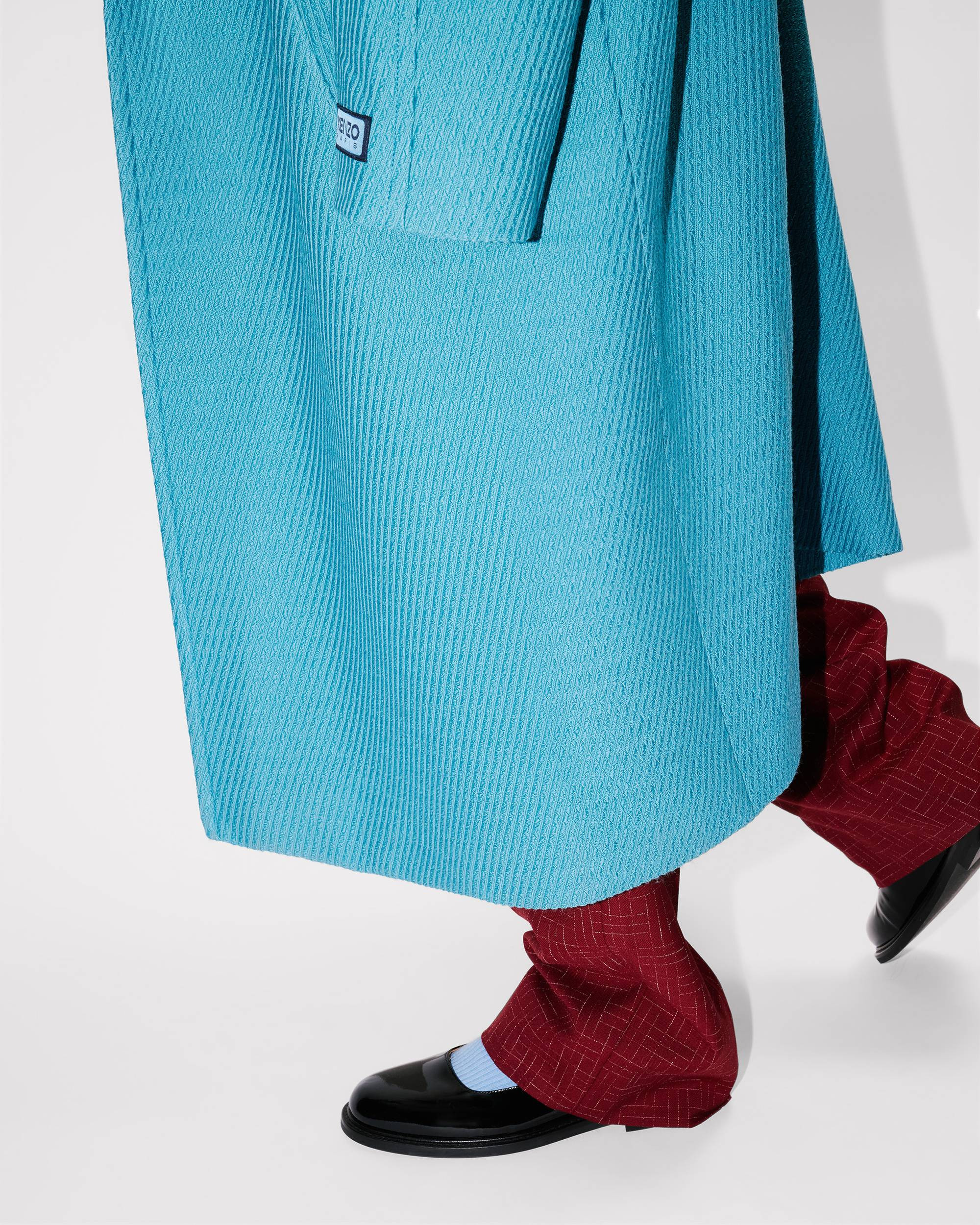 Wrap coat in mixed virgin wool - 8
