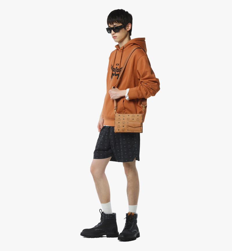 MCM Aren Standing Crossbody Pouch in Visetos outlook