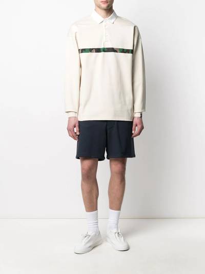 Mackintosh horizontal-stripe rugby sweatshirt outlook