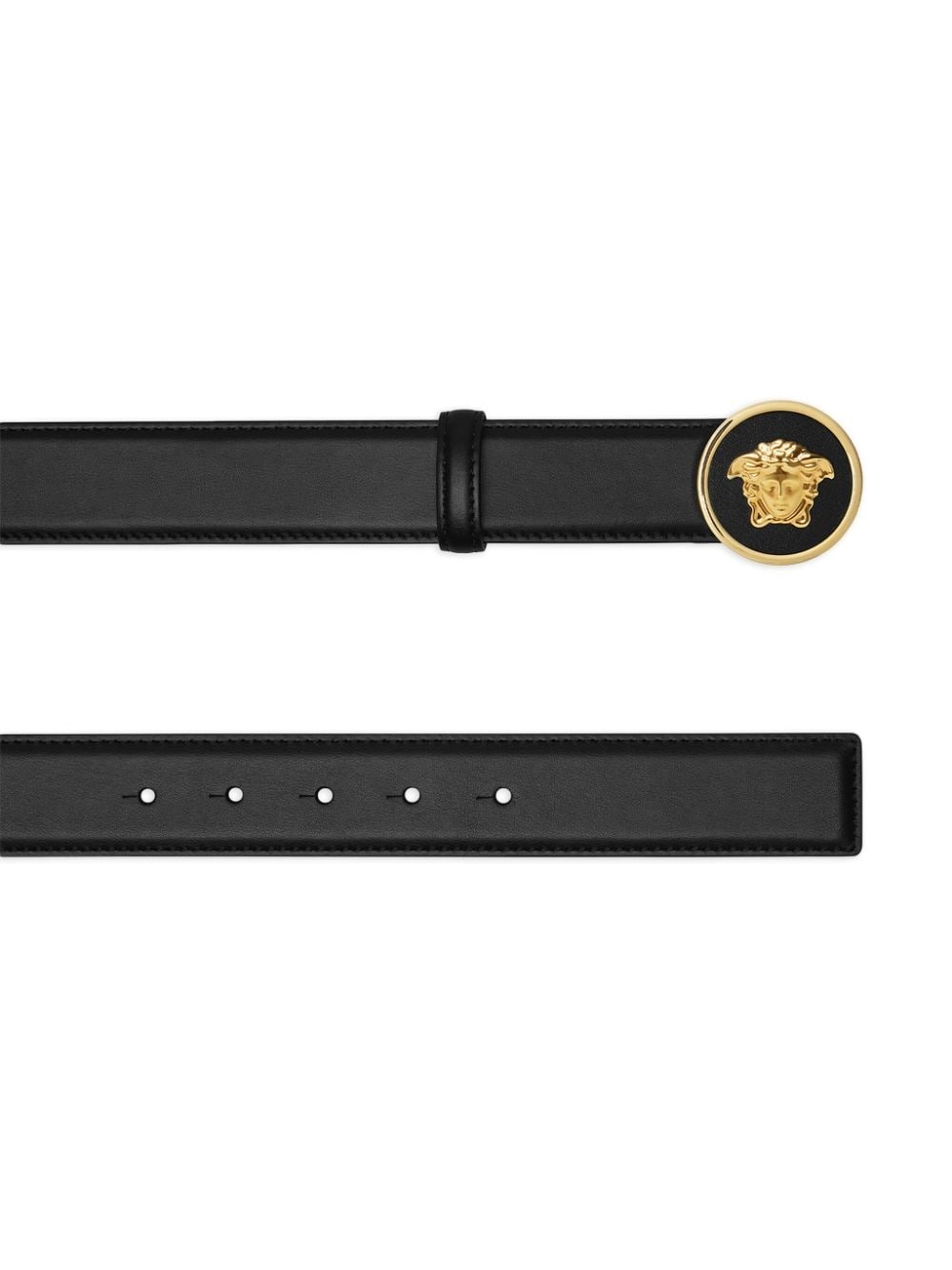 Medusa-buckle leather belt - 2