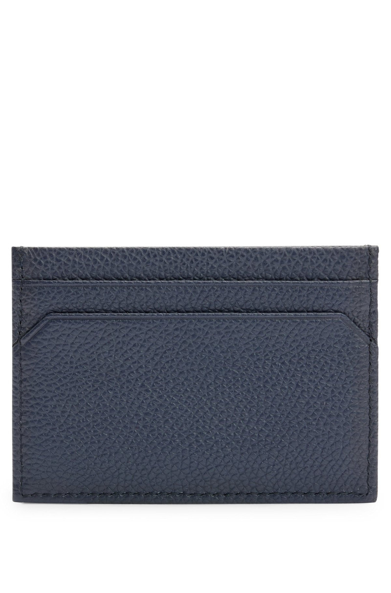 BOSS GRAINED-LEATHER CARD HOLDER WITH LOGO LETTERING outlook