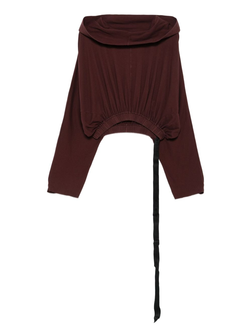 elastic-waist hoodie - 1