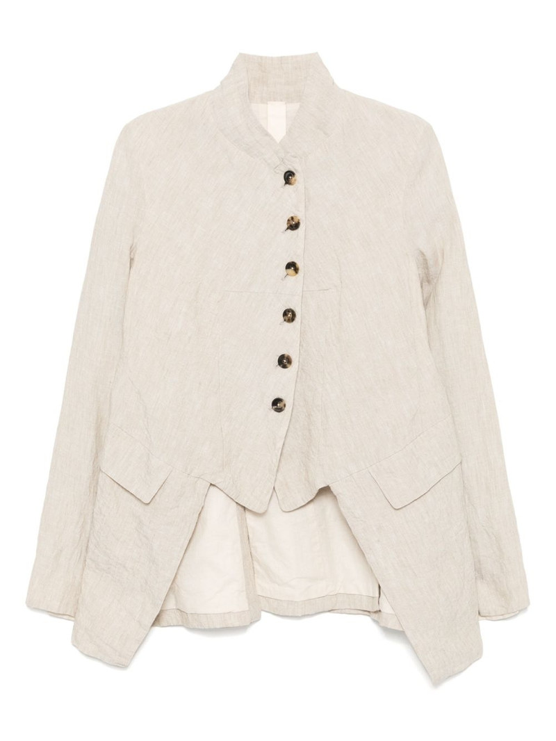 distressed off-centre blazer 1