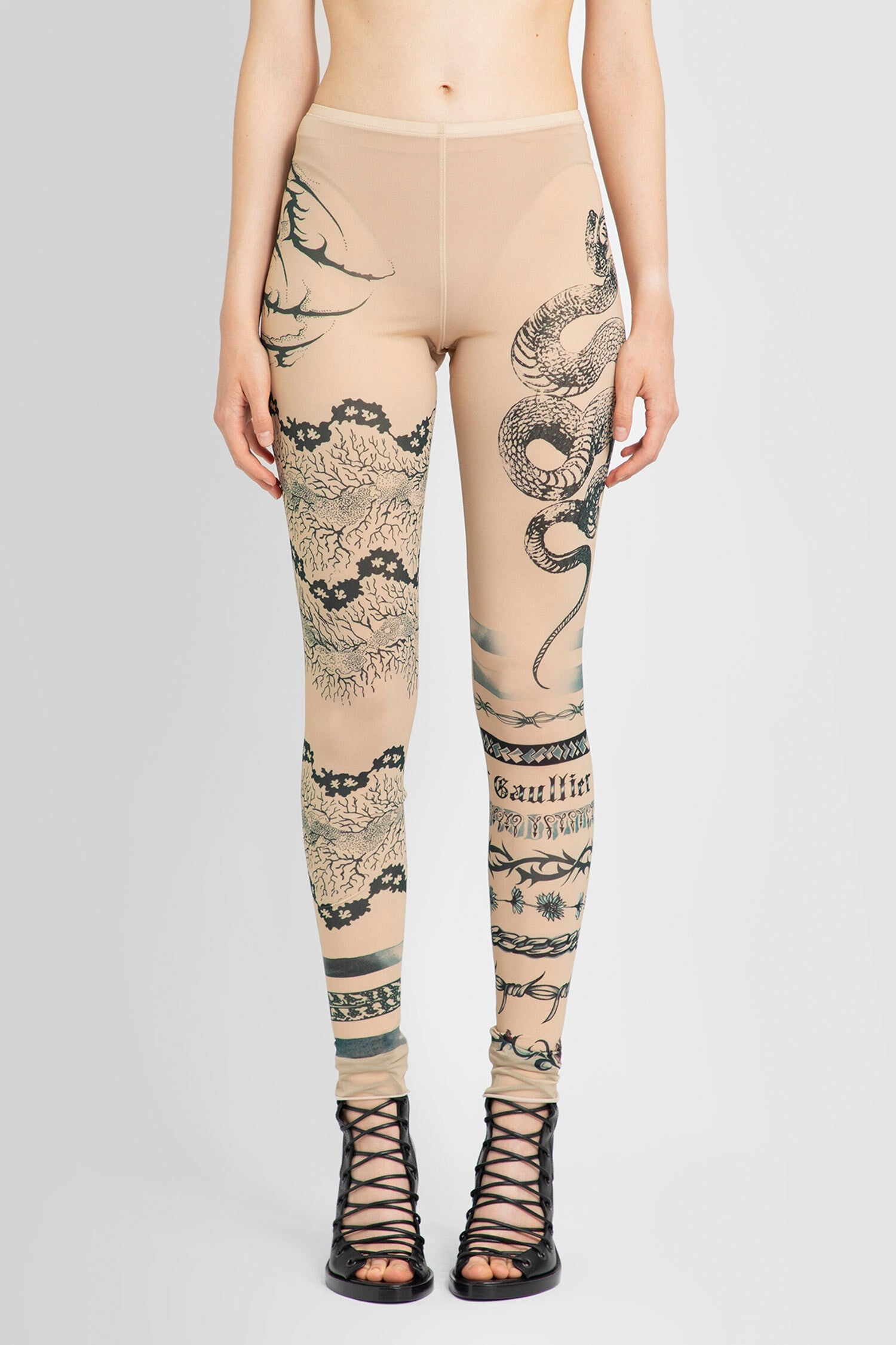 JEAN PAUL GAULTIER WOMAN MULTICOLOR LEGGINGS - 2