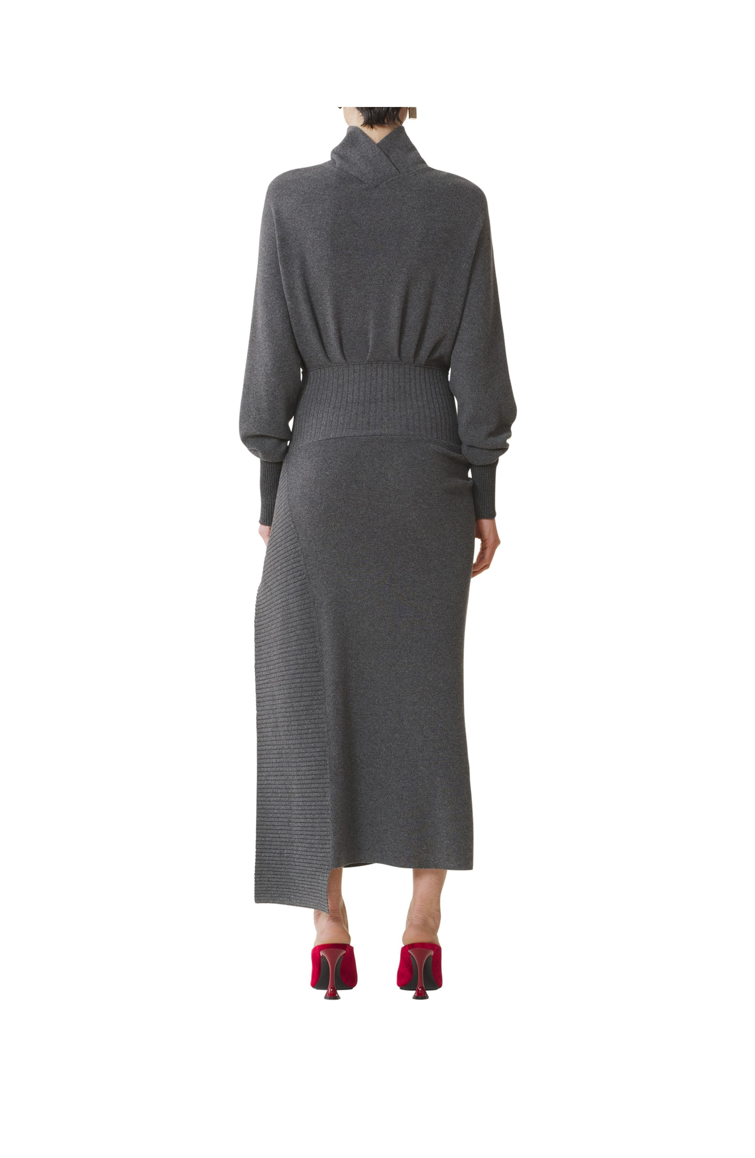 Lanvin Wool And Cashmere Midi Dress in Dove at Nordstrom - 4