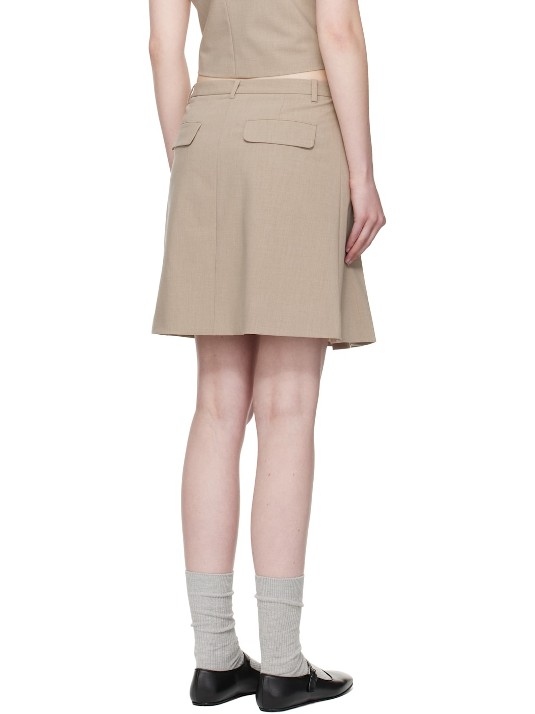 Taupe Jeannie Miniskirt - 3