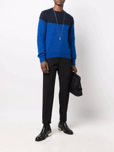 Alexander McQueen two-tone crew neck jumper outlook