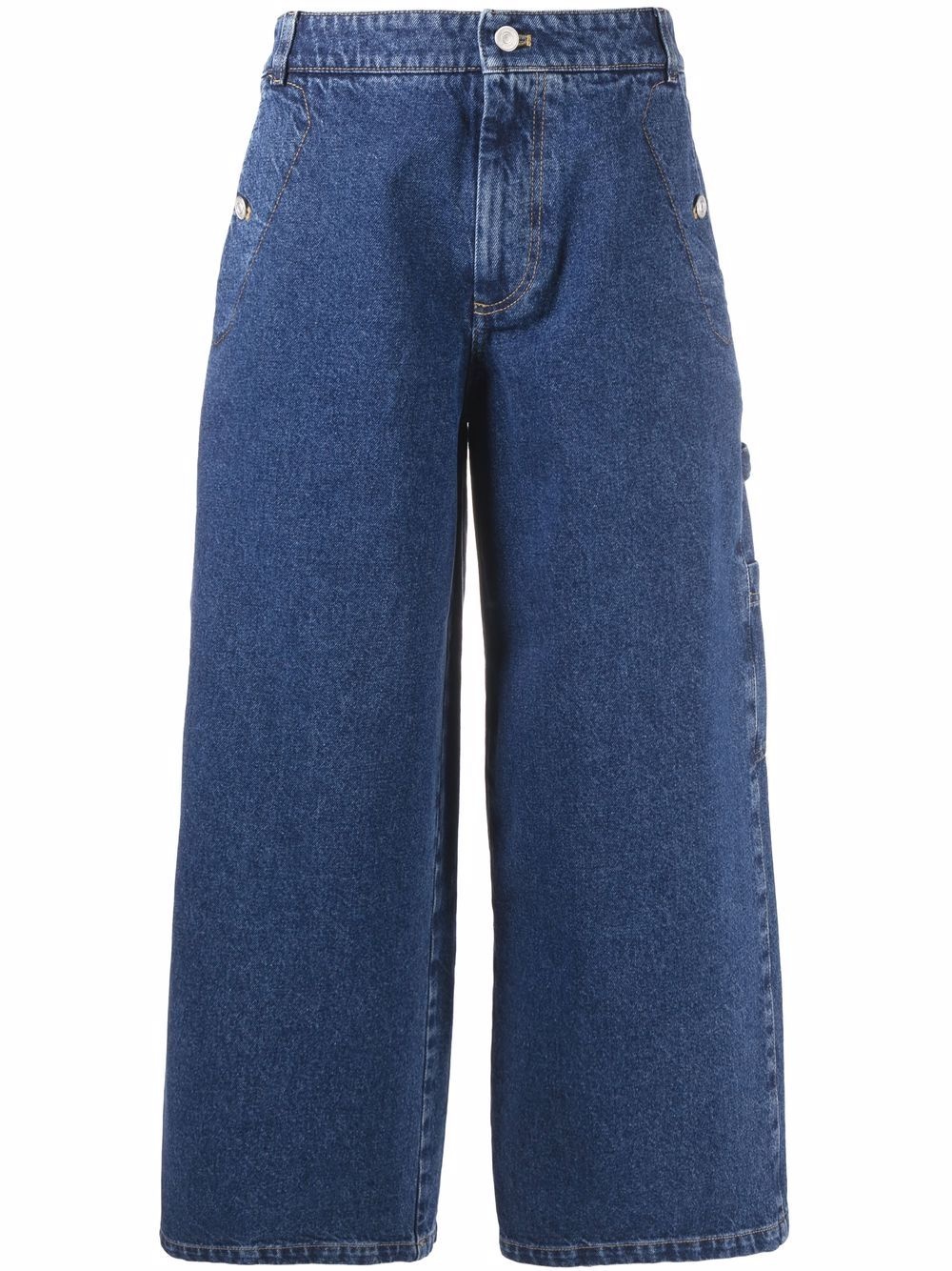 wide-leg cropped jeans - 1