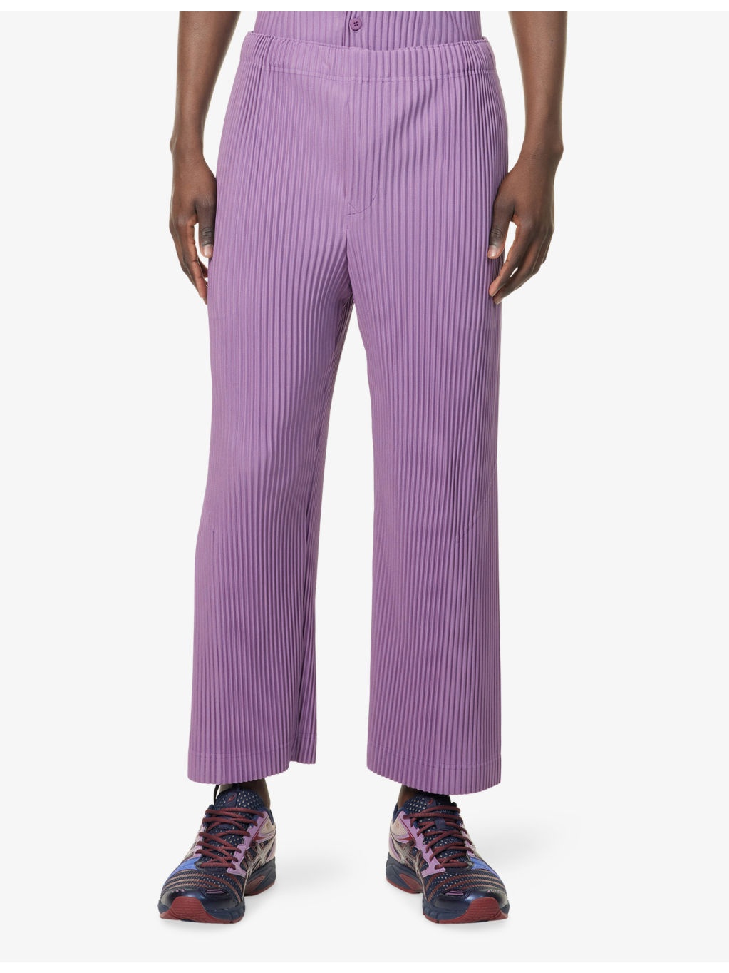 Pleats Straight-Leg Knitted Trousers - 3