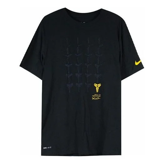 Nike Pattern Printing Loose Short Sleeve Black BQ3614-010 - 1