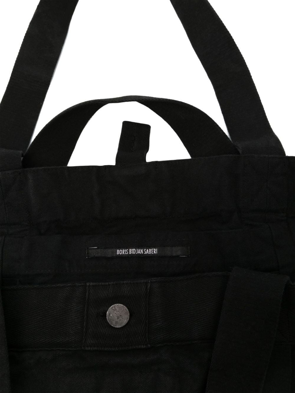 distressed cotton tote bag - 5