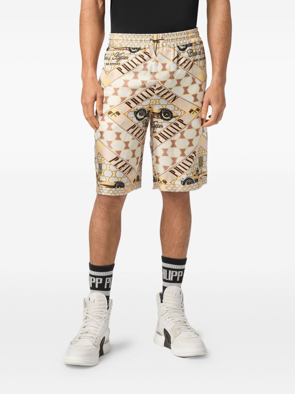 Cool Kid Cut printed silk shorts - 2