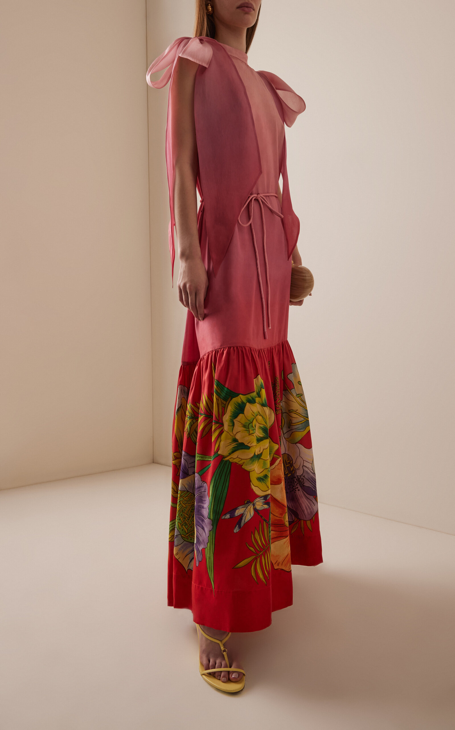 Inez Silk Habotai Gown pink - 2