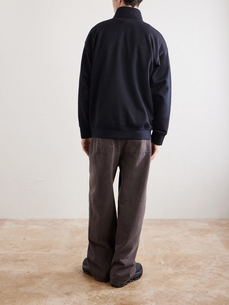 Club Collective Logo-Embroidered Cotton-Blend Jersey Half-Zip Sweater 4