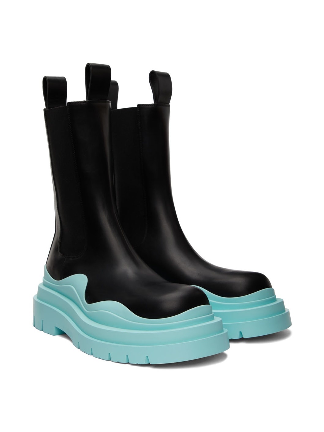 Black Tire Chelsea Boots - 4