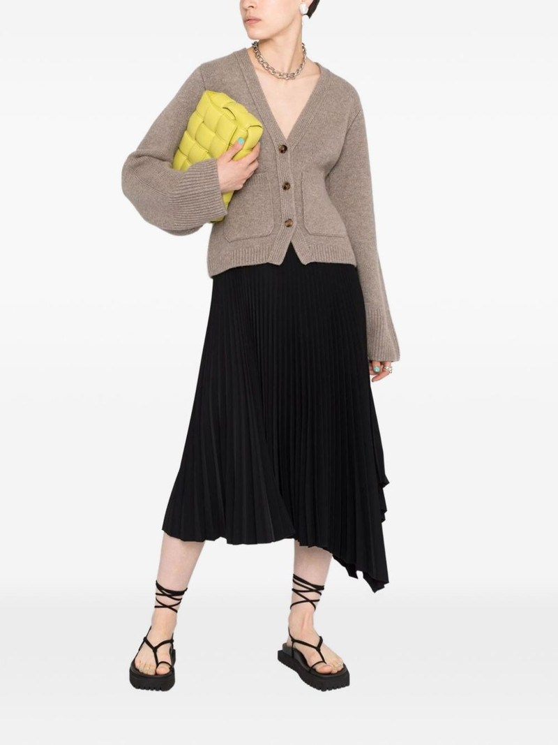KHAITE V-neck patch-pocket cardigan outlook