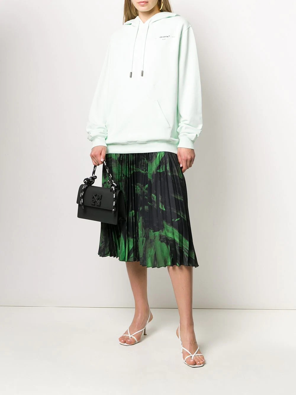 brushstroke plissé skirt - 2