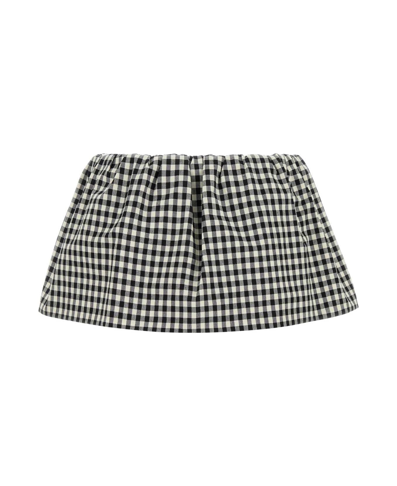 Embroidered Cotton Mini Skirt - 2