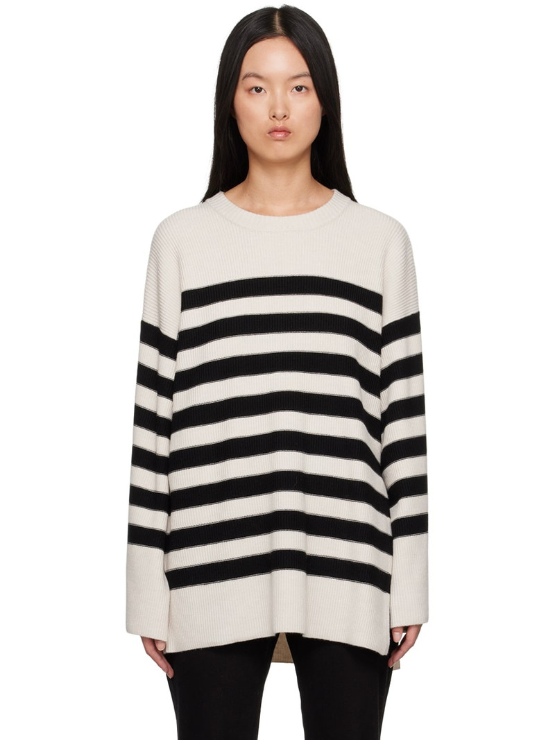Beige & Black Leon Sweater 1