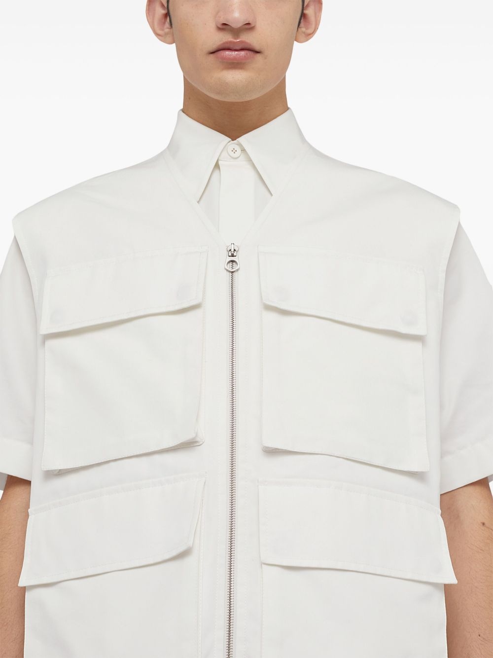 cargo zip-up vest - 4