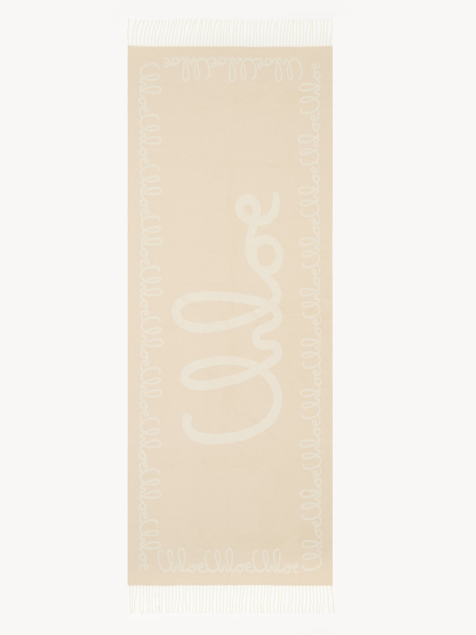 THE CHLOÉ ICONIC SCARF IN JACQUARD WOOL - 1