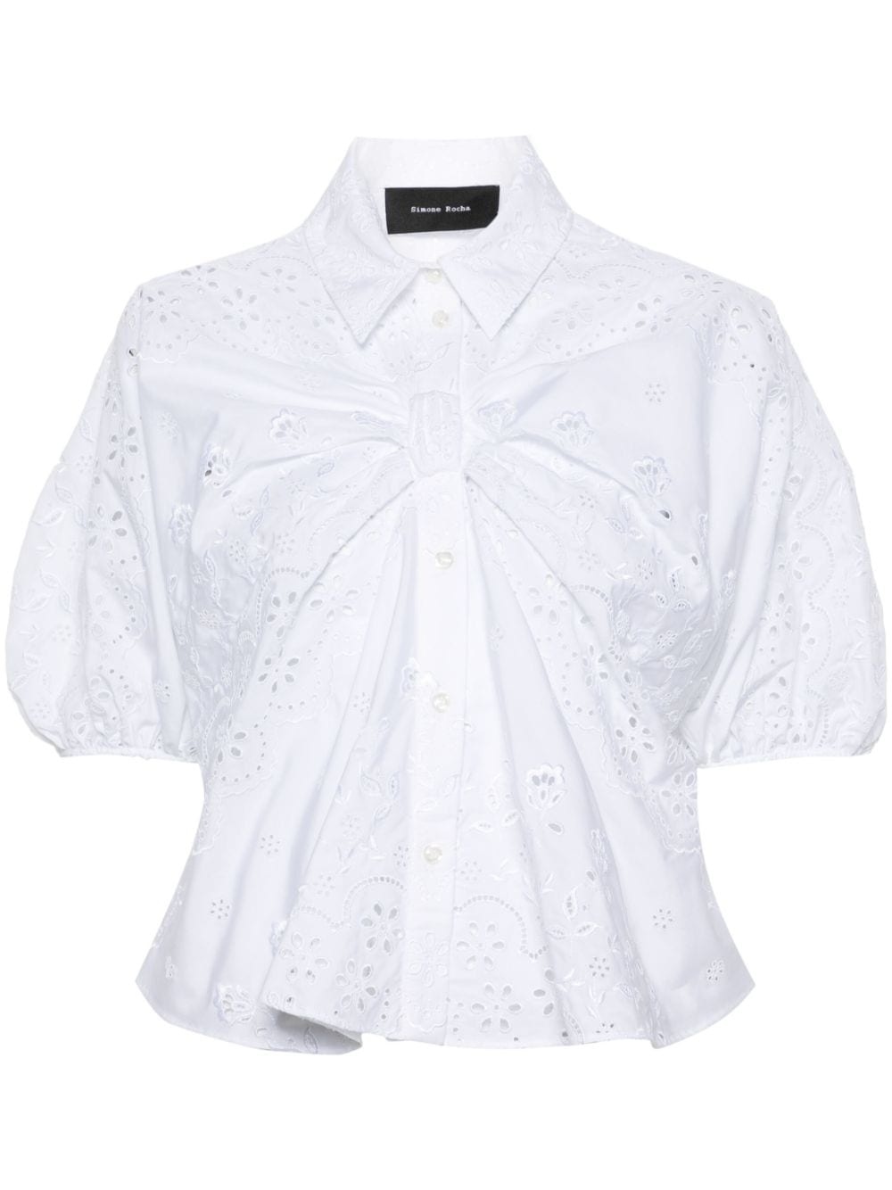 broderie anglaise cotton blouse - 1
