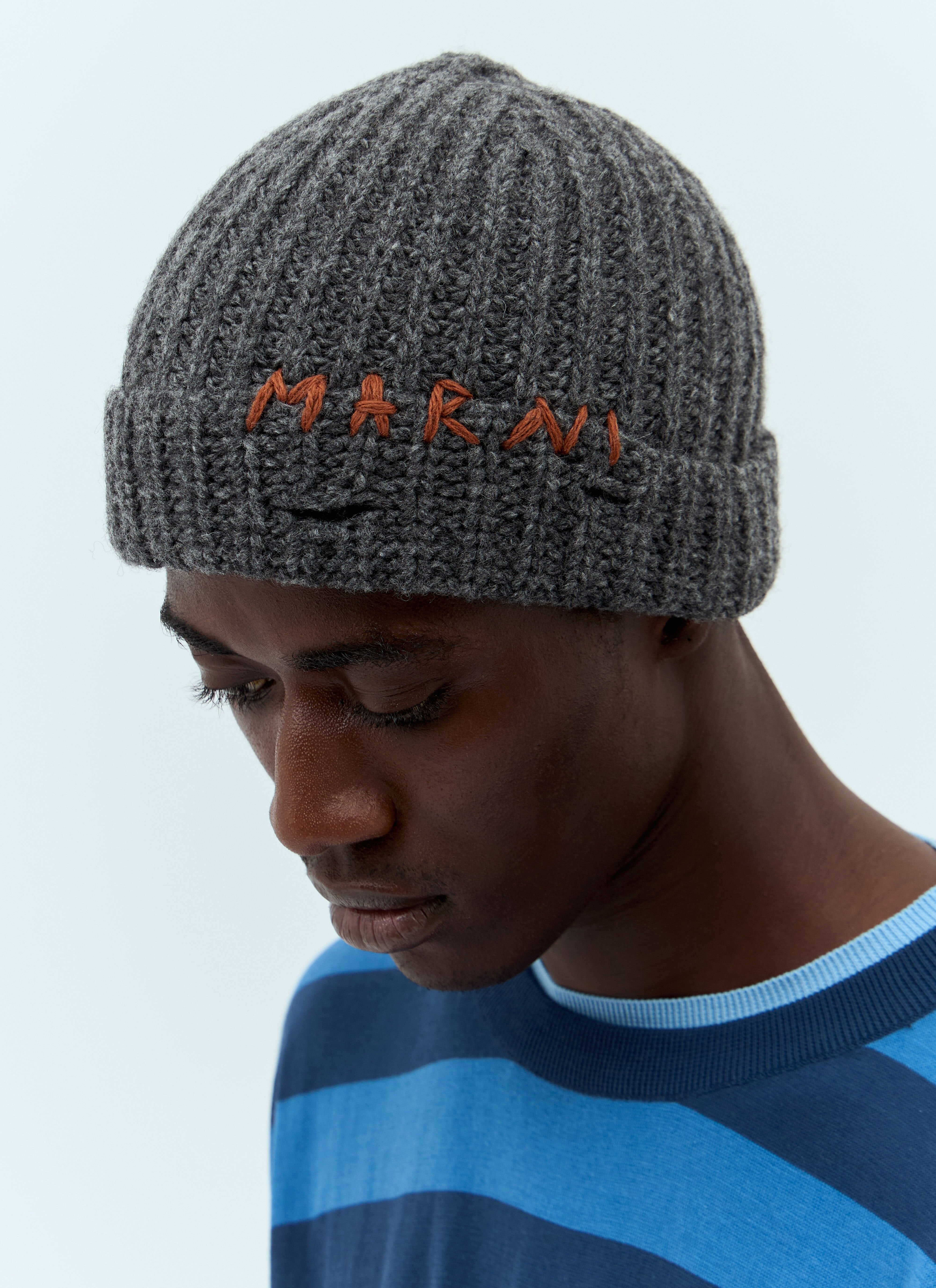 Marni Men Wool Beanie Hat - 1