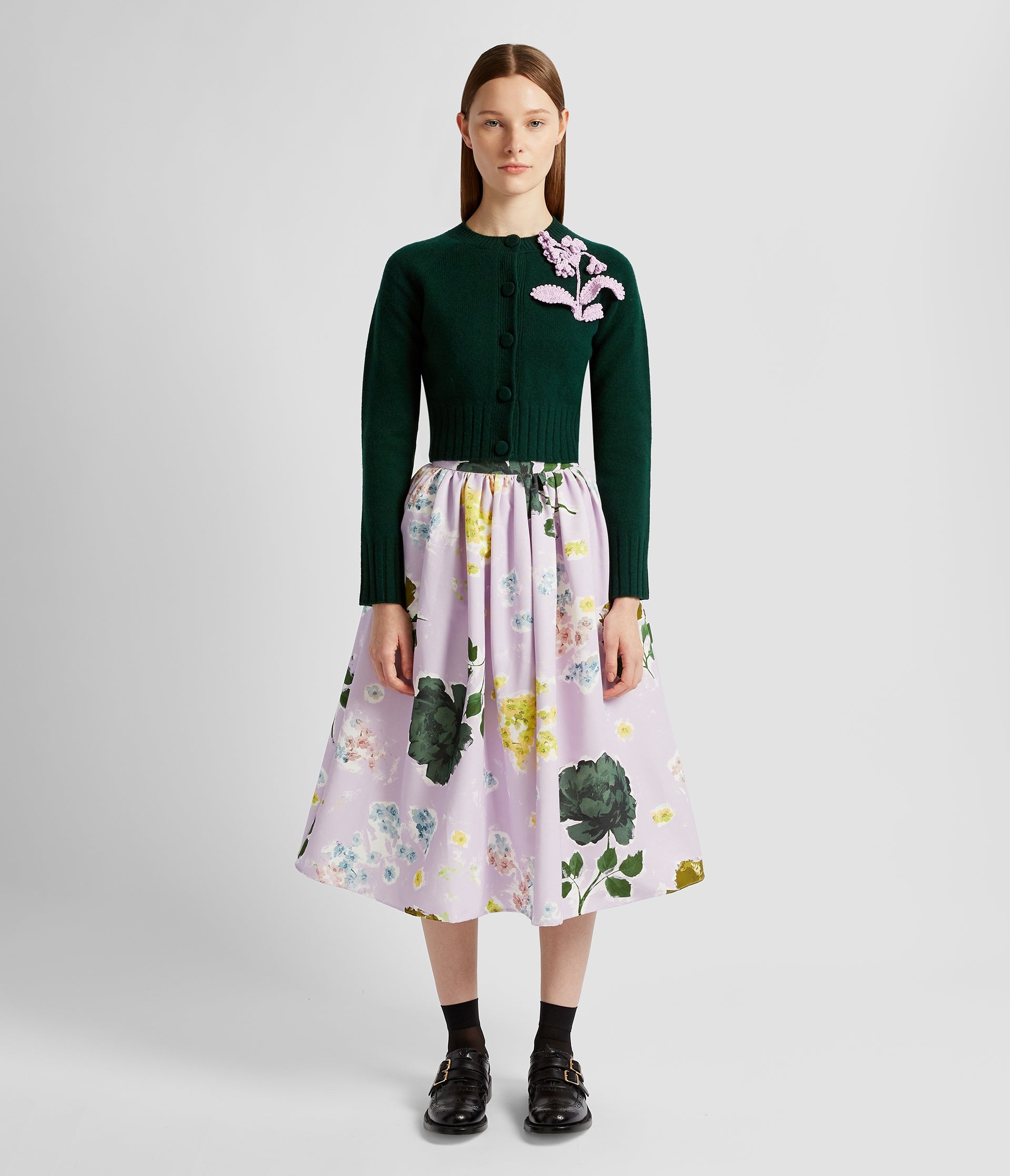 GATHERED MIDI SKIRT - 2