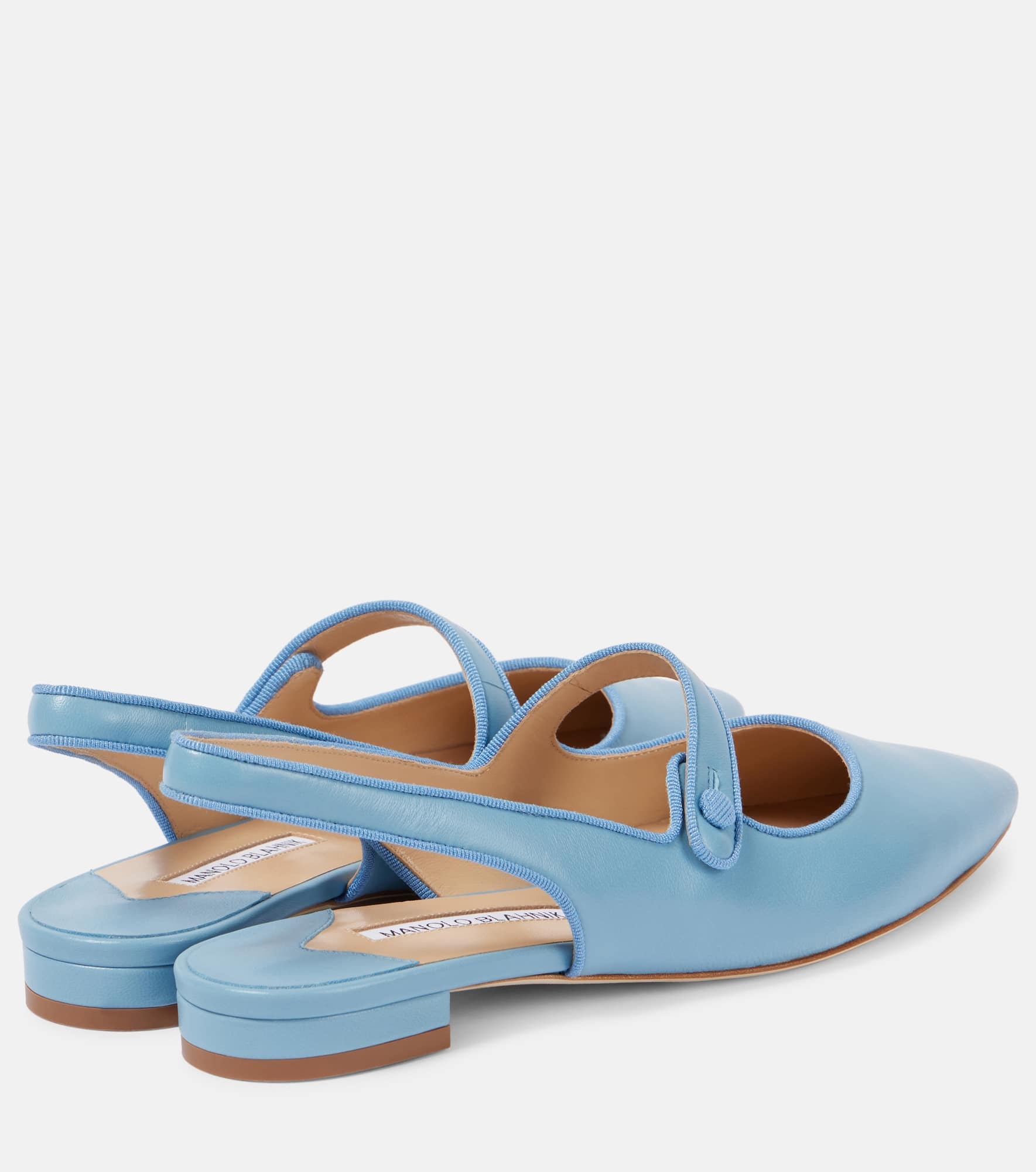 Campariflatsli leather slingback flats - 2