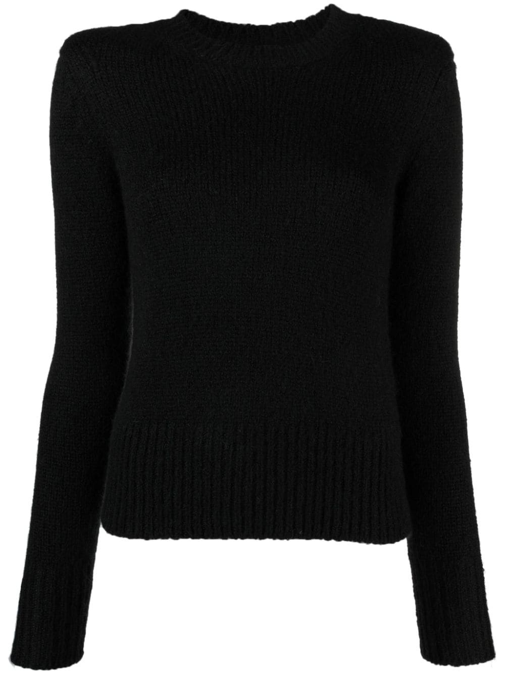 crew-neck ribbed jumper - 1