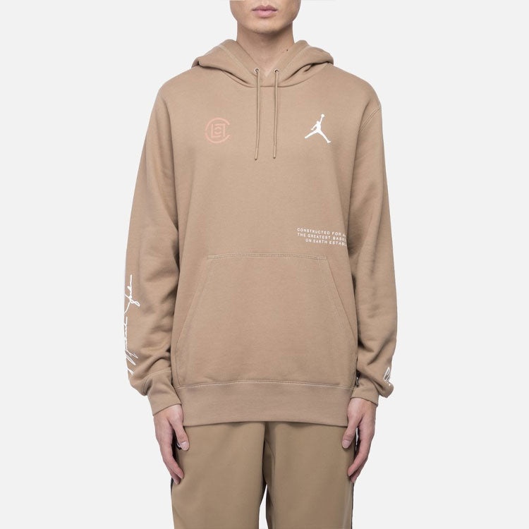 Air Jordan x CLOT Crossover Logo Printing Sports Pullover Asia Edition Brown AR8396-213 - 3
