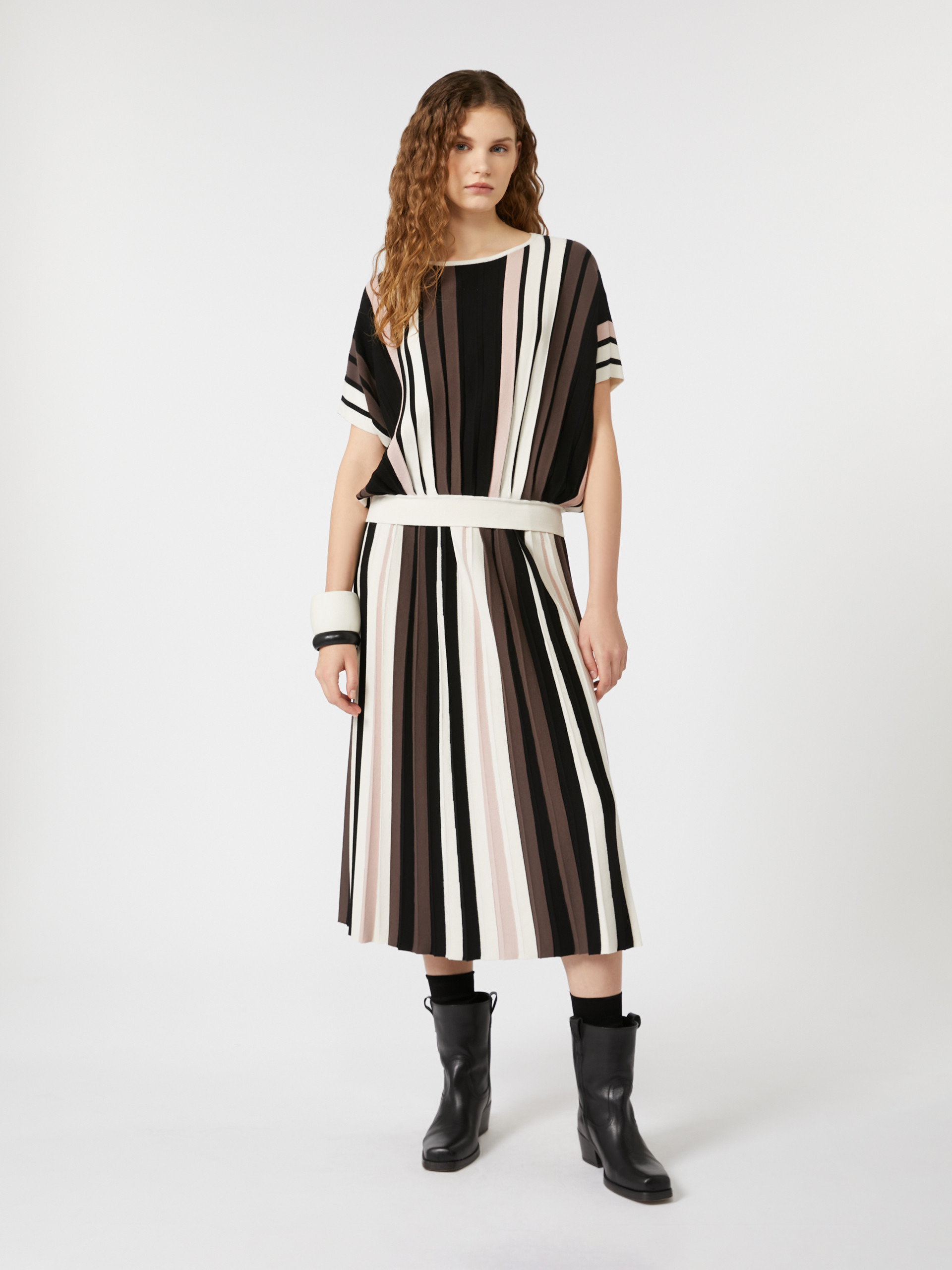 PLEIADI Plissé-pleated viscose skirt - 2
