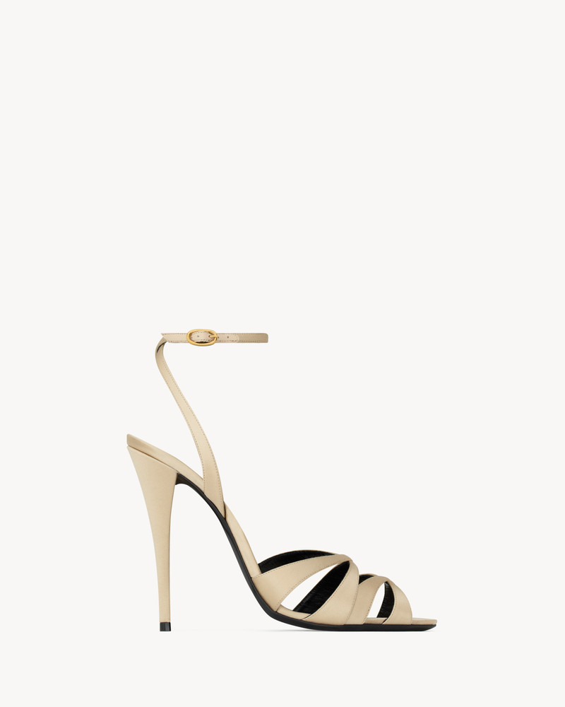 CHANDELLE SANDALS IN SATIN CREPE 1