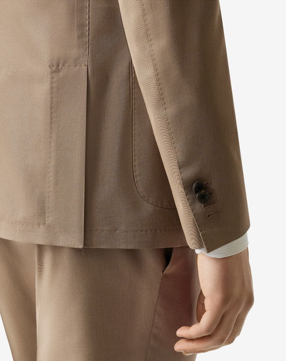 Hazelnut wool and cotton suit - 6