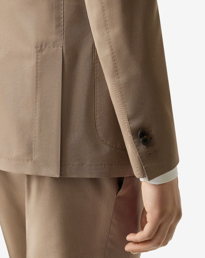 Hazelnut wool and cotton suit 6