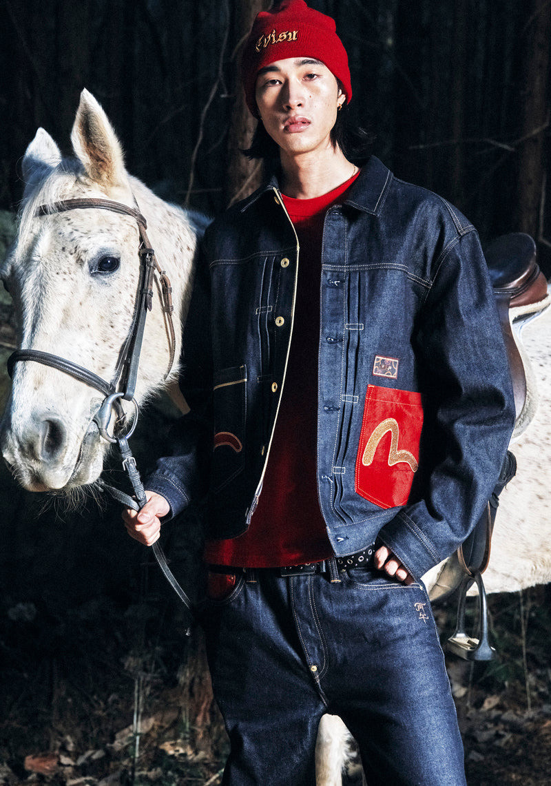 Year Of Horse Embroidery Denim Jacket 5