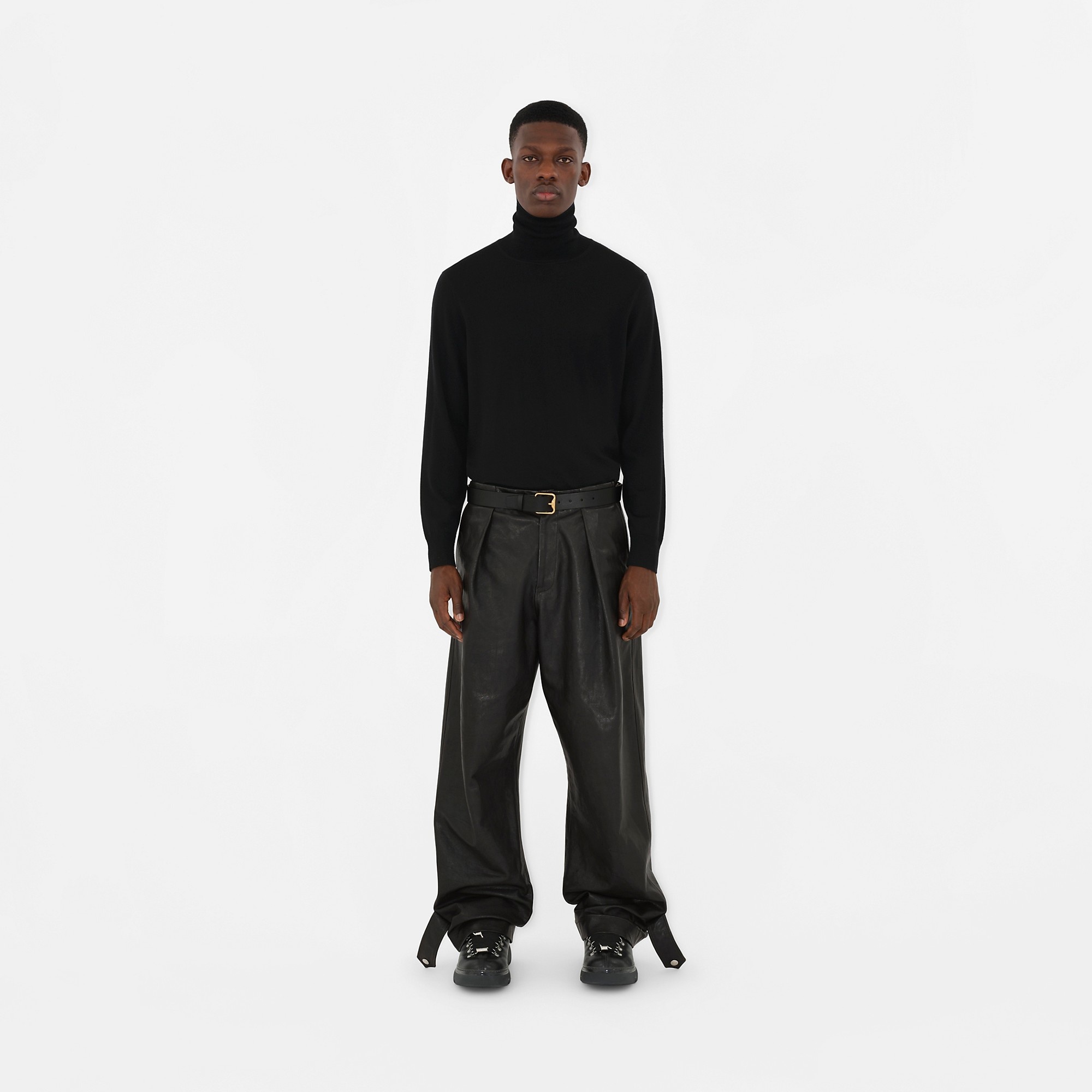 Leather B Buckle Belt - 3