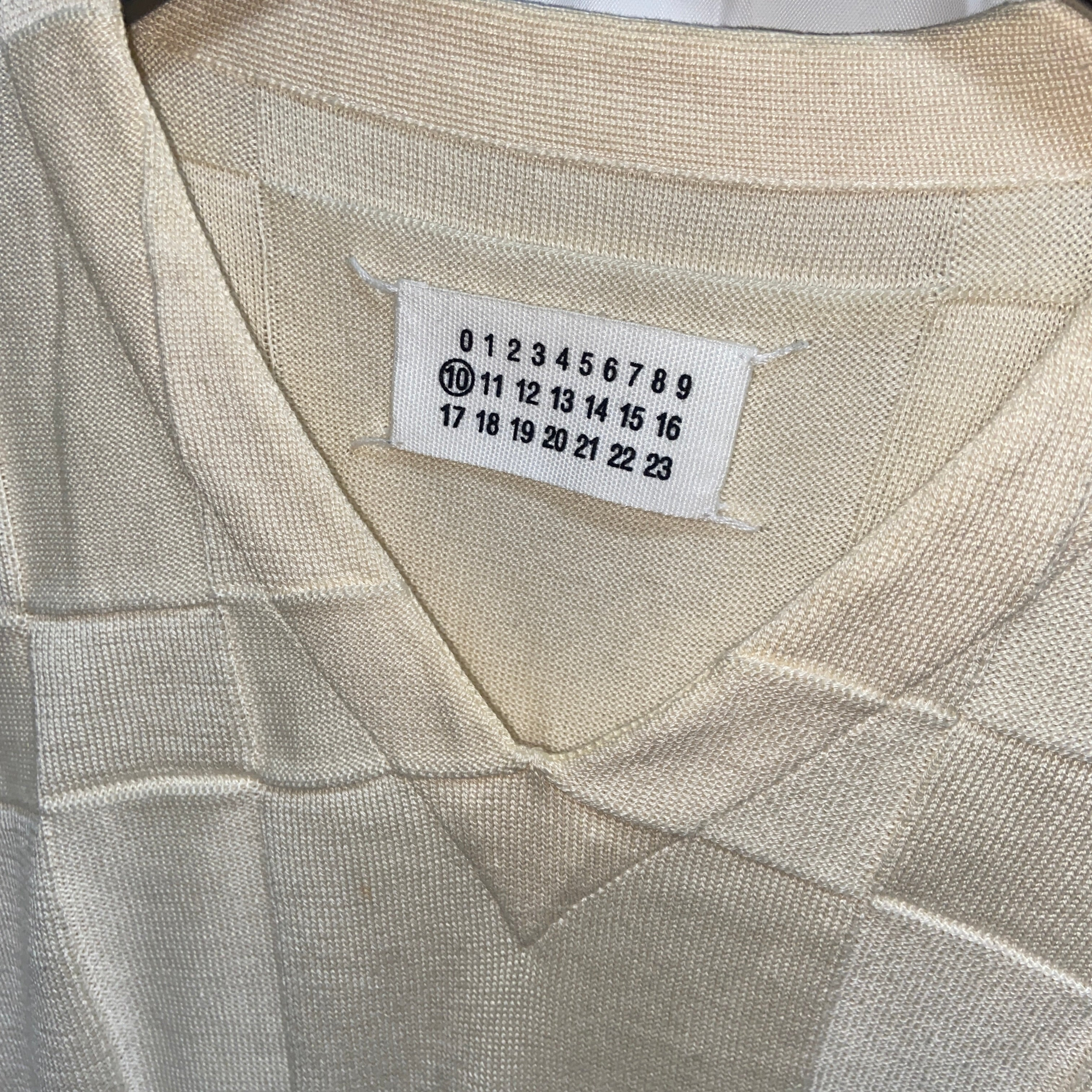 Maison martin margiela cream knit sweater S - 5
